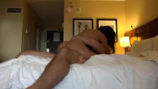 Stacked babe gets nailed hard and finishes her guy off with her mouth