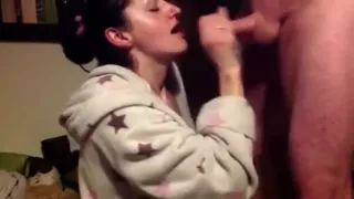 Cozy Girlfriend Sucks on Cock