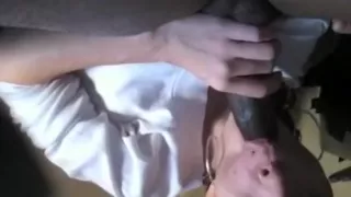Doing what she does best blowing black cock bomb ass head
