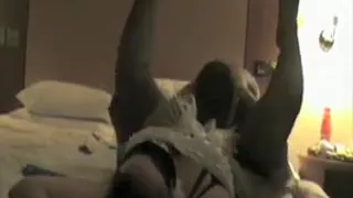 Naughty wife loving interracial missionary fuck at the hotel room