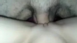 sex with girlfriend  up close on bed