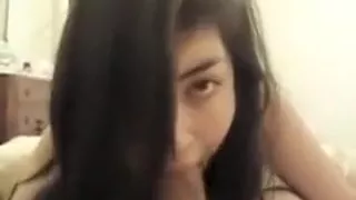 Asian teen chick sucking for...