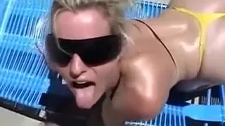 Blonde MILF gets a facial on...