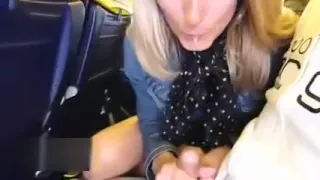 Handjob in airplane