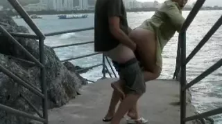 Exciting sex at the harbour