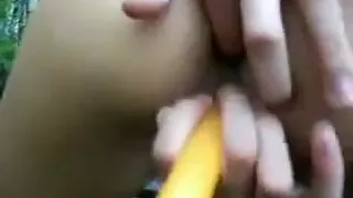 thin blond fingering cunt on...