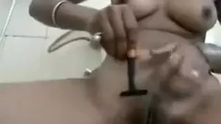 Indian Wife Shaving