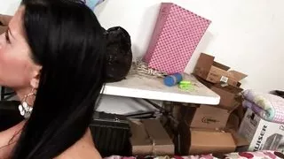 Larissa Dee blowjob and fucking foursome slut