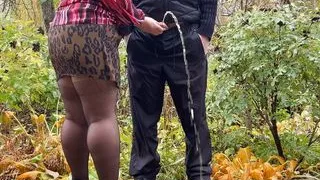 Holding my boyfriend's dick while he pees