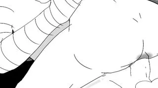 Hard anal threesome in the mountains