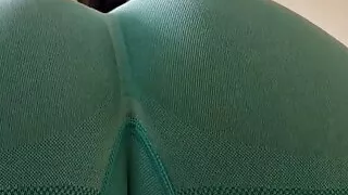 Teasing my cameltoe through leggings