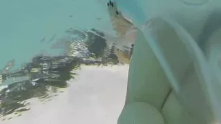 TOPLESS Underwater Foot Worship!!