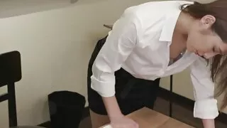 Beautiful Waitress Working Without Noticing She's Flashing Her Tits -2