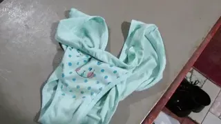 Golden rain + farting in the toilet. Pretty woman pissing and wiping her panties