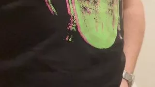 Taking of my pants after shopping