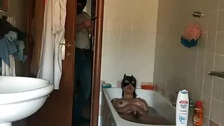 My stepson films me masturbating