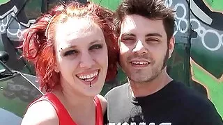 Skinny Redhead Punk Teen Mystick Moons Pickup for Lost Place Fuck