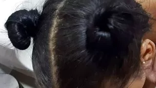 My horny cousin enters the shower to suck my cock.