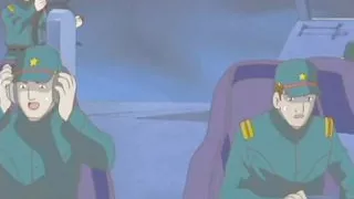 Doggystyled anime teen takes a hot load