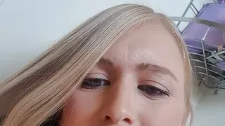 Naughty blonde milf pleasures with her fingers