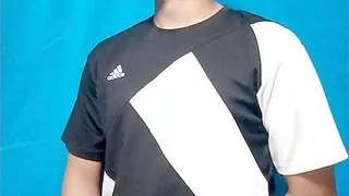 Horny Latino teen in his room