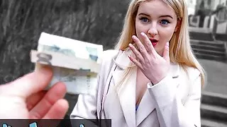 Public Agent Hot Blonde from California Sucks and Fucks a Huge European Cock