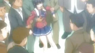 Anime schoolgirl fucked by multiple dicks