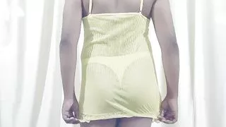 Indian Ladyboy in Yellow Babydoll