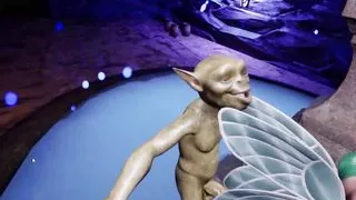 Vruk gets a Wingjob on his huge cock! The Single Goblin sex game