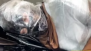 Fejira com Fetish girl wrapped in bandages into a mummy