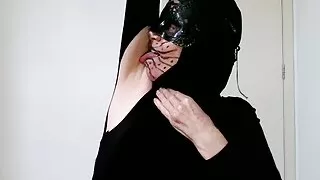 Brazilian Miss in Armpit Fetish as a CatWoman licking