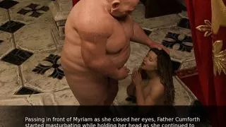 Project Myriam - Hot wife Wash Sins in Church with Priest's Sperm - 3d game