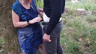 Exhib nature turns into a hot threesome