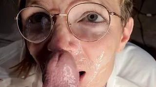 big cumshot on my mouth and i play with cum