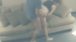 Spy cam slut fucks dick after blowjob