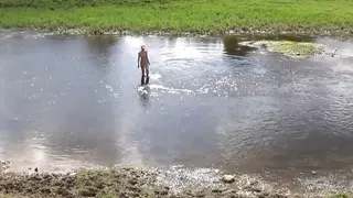 Nude bathing in Derzha-river - shick shack shock