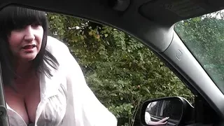 Hitchhiking bbw giving head and riding big cock