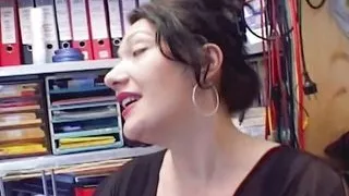 Busty German MILF in stockings adores eating cum after a deep fuck