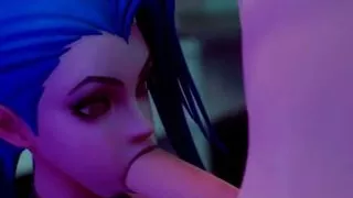 Jinx Sucking A Huge Cock Animation!!