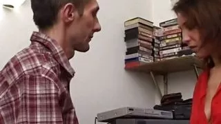 Long and passionate blowjobs performed by the hot Italian brunette who can't take her deep throat off the long cock