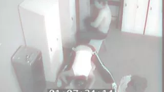 Locker room fuck between fit slut and jock