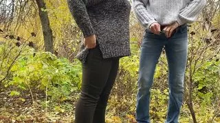 Fat MILF in tight pants knows how to hold my cock