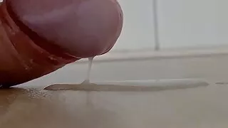 No Hands Cum Fucking the Bathroom Floor