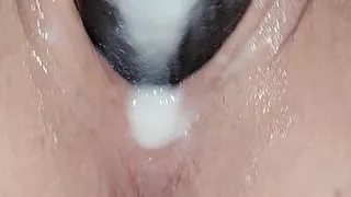 Bbc deep in mu pussy hole brutal hardcore bbc fucking white married pussy bbc dildo come clean up my creme