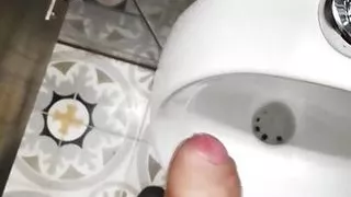 Jerking Off My Big Uncut Cock In Different Public Bathrooms Until I Cum