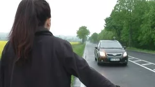 German drivers allows only sexy sluty girls to take the sit