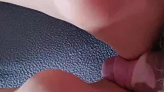 Caro nylonfoot Player for penis