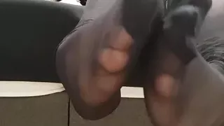 Feet in the nylon foot fetish