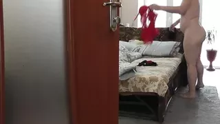 Step dad spies on step daughter in toilet and masturbates dick. Stepdad fingering cock and cumshot. Squirt wet pussy