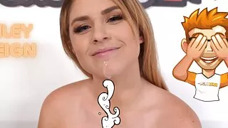 Hot babe with big natural boobs Riley Reign sucks and rides PornDudes wild cock